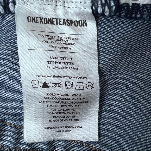 One Teaspoon Rollers Low Waist Long Rise Festival Shorts Size 26 - Picture 12 of 13